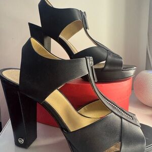 Michael Kors Zip Up Block Heels